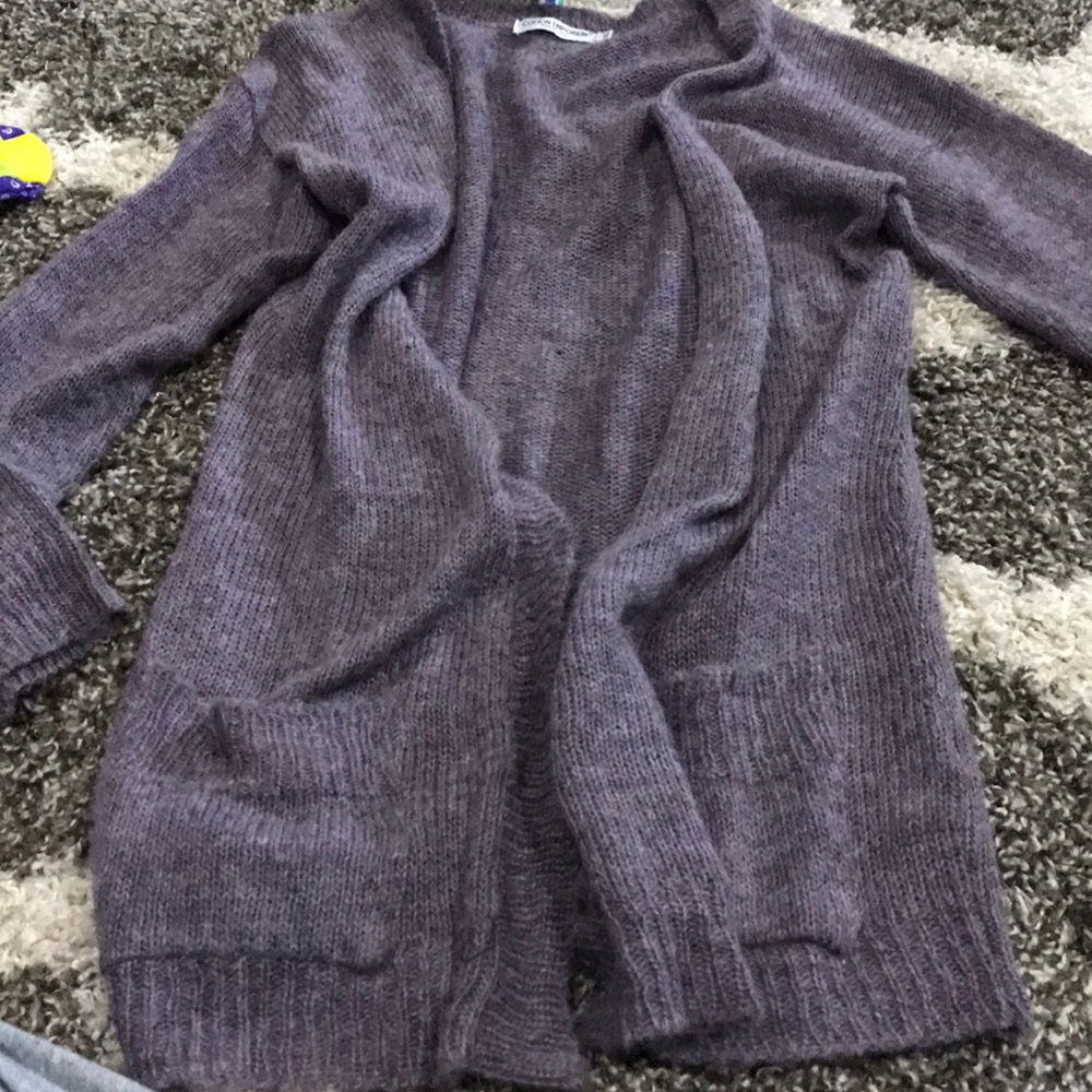 Purple cardigan
